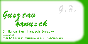 gusztav hanusch business card
